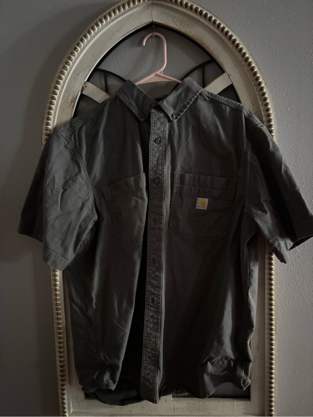 Carhartt Men's Short-Sleeve Button-Down Shirt - Charcoal